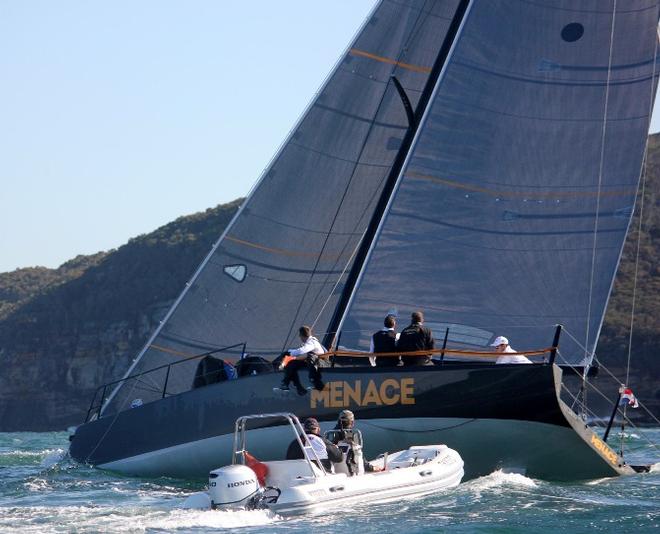 Howard Spencer's Menace and umpires - 2015 MC38 Winter Regatta © Middle Harbour Yacht Club